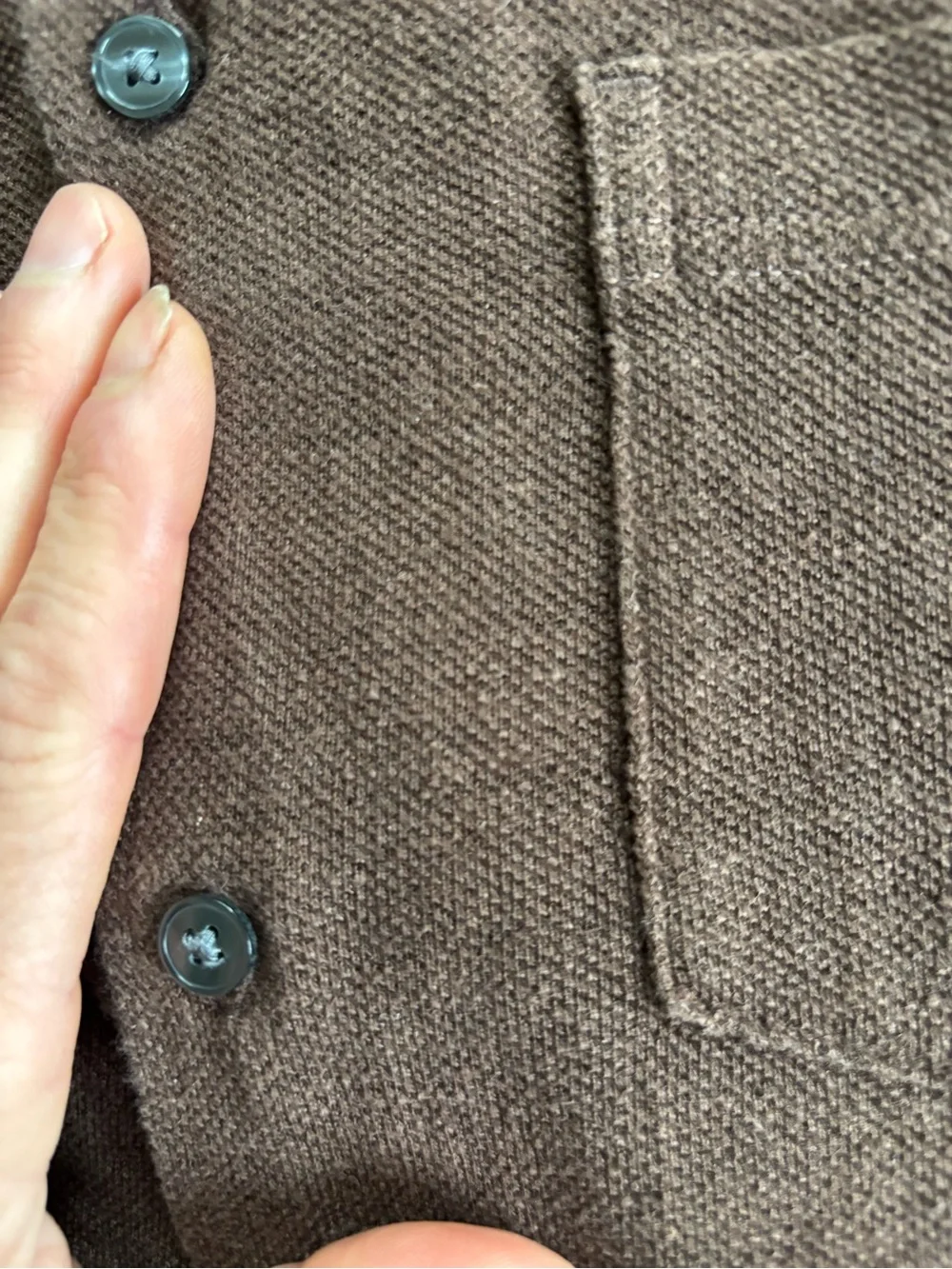 Banana Republic Brown Short-Sleeve Button-Down Knit Shirt
